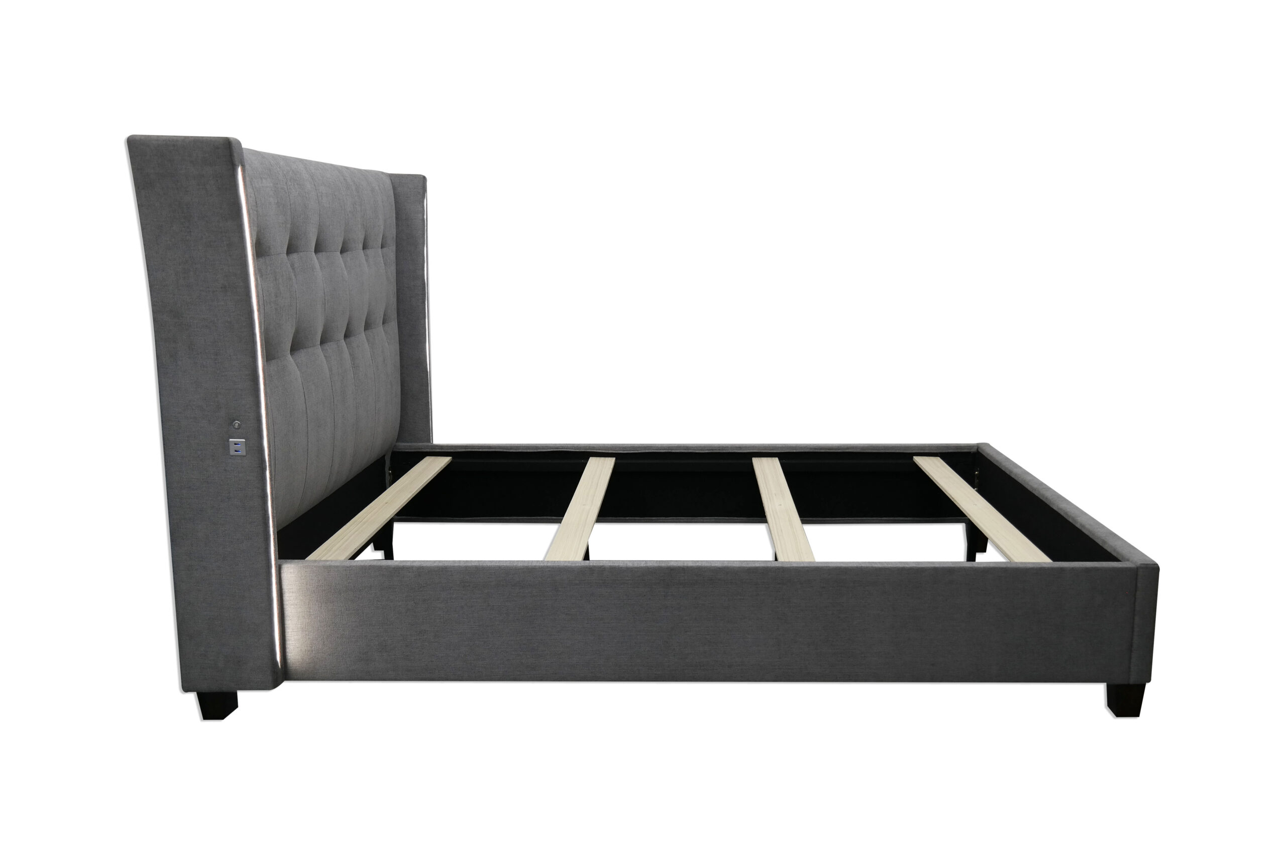 Karin Bed with USB & LED BSSB Furniture